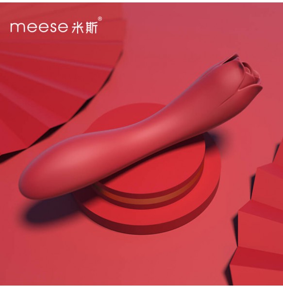 Meese - Dora Rose Tongue Licking Massager G-Spot Vibrator (Chargeable - Red)